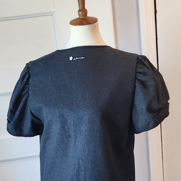 Les Filles d'Ailleurs Puff Sleeve Wool Dress, Size XL - Picture 4 of 15